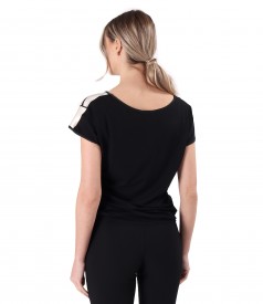 Bluza lejera cu fata din satin de viscoza