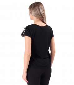 Bluza lejera cu fata din satin de viscoza