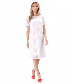Rochie eleganta din dantela cu bumbac cu motive florale