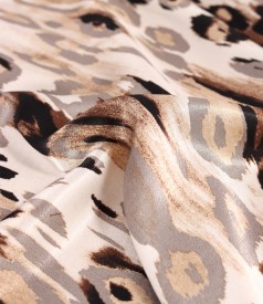 Rochie lejera din viscoza satinata cu animal print