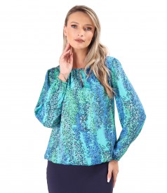 Bluza lejera din viscoza imprimata