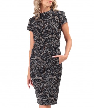 Rochie eleganta din brocart elastic